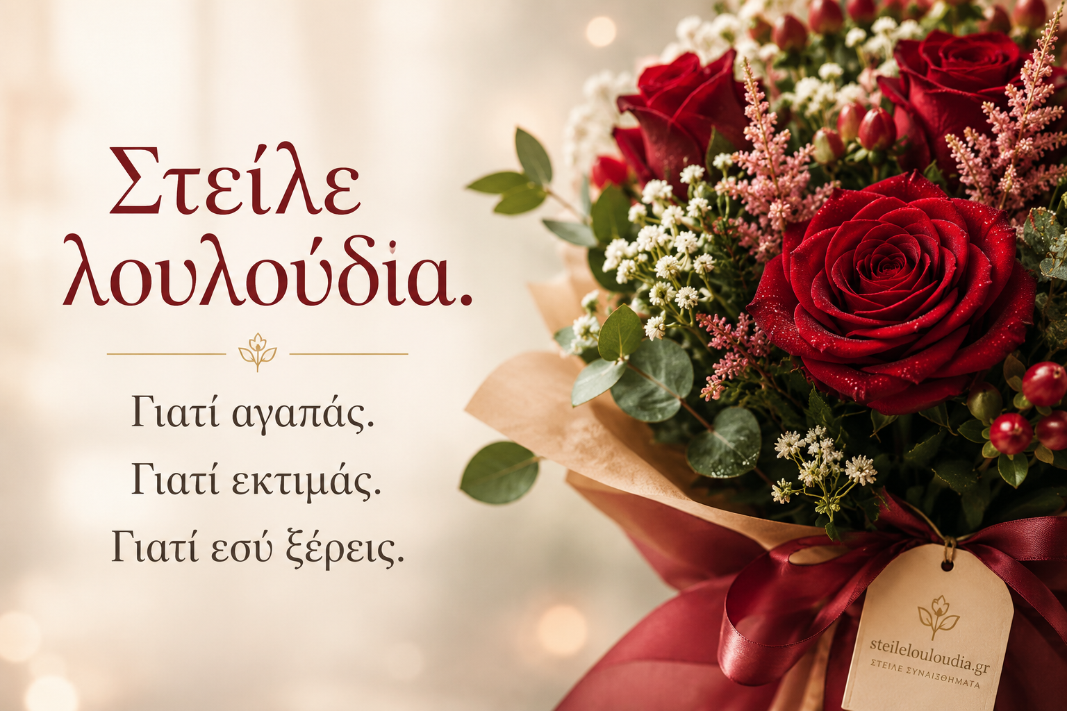 Γίνε συνεργάτης του steilelouloudia.gr – αποκλειστική παρουσία ανθοπωλείου ανά περιοχή
